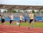 Alex Boyce (Liverpool Harriers) wins the under-20s 400 metres, Northern Championships, Sport City, Manchester